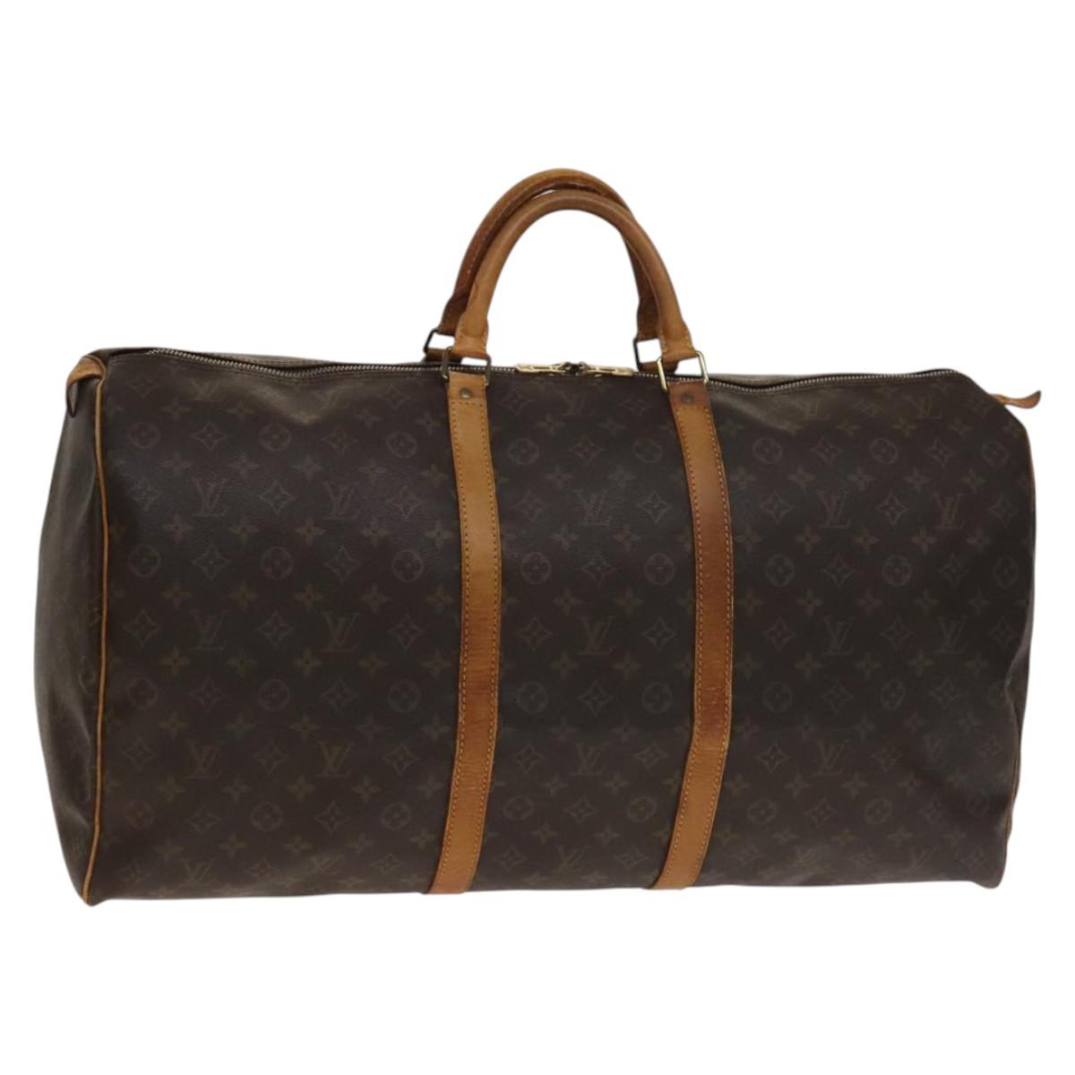 LOUIS VUITTON Monogram Keepall 60 Boston Bag M41422 LV Auth 140307
