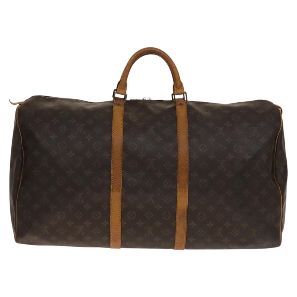 LOUIS VUITTON Monogram Keepall 60 Boston Bag M41422 LV Auth 140307