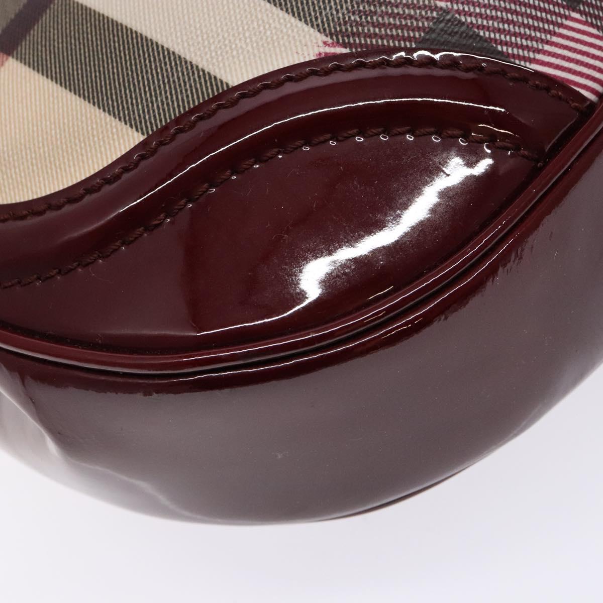 BURBERRY Nova Check Shoulder Bag PVC Beige Auth 140319