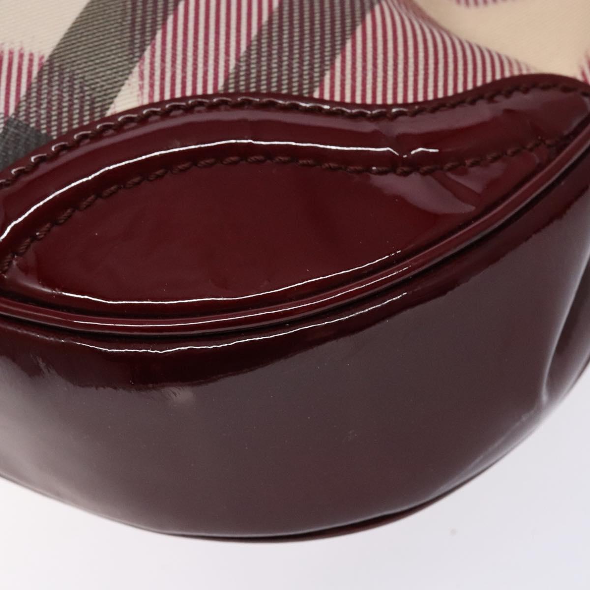 BURBERRY Nova Check Shoulder Bag PVC Beige Auth 140319