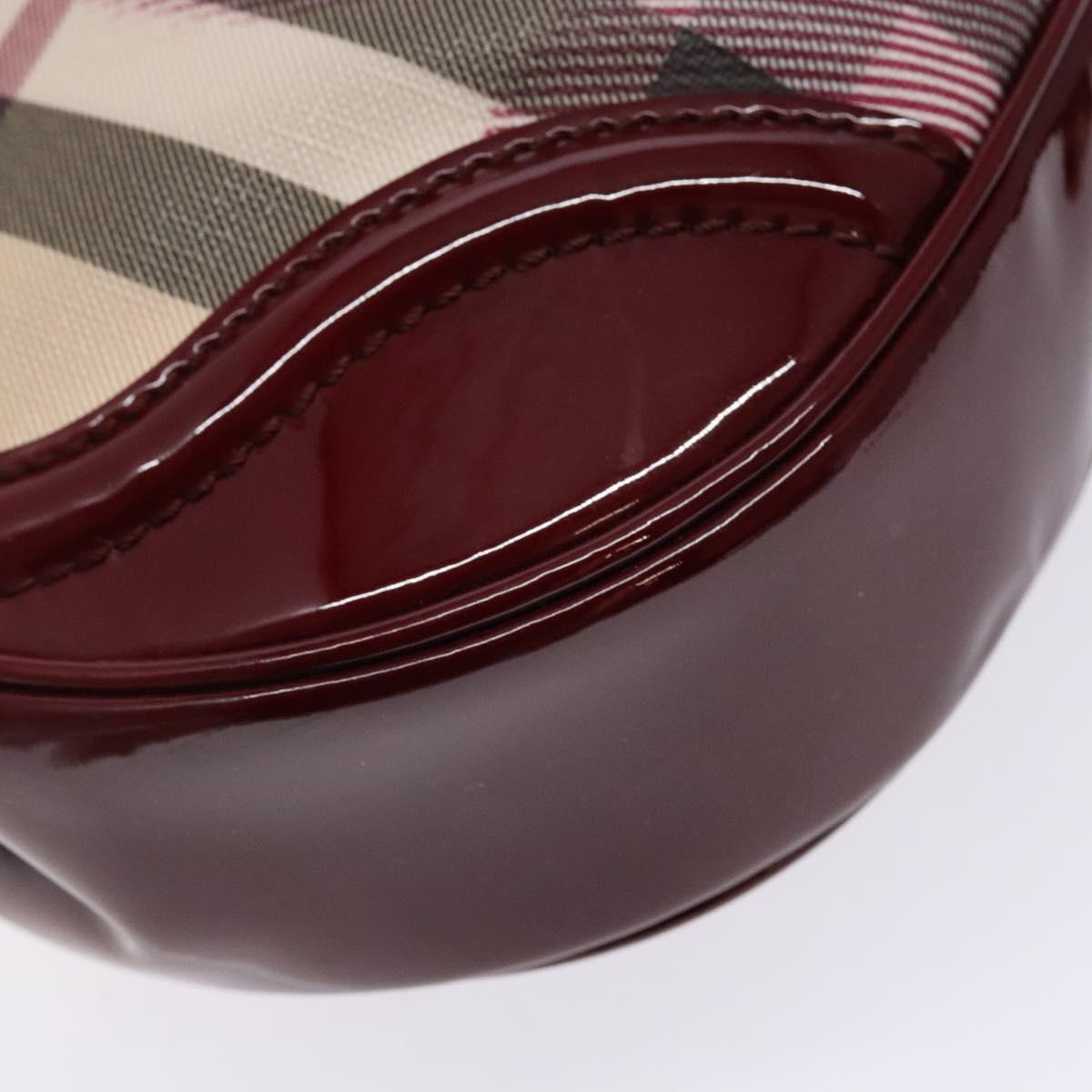 BURBERRY Nova Check Shoulder Bag PVC Beige Auth 140319
