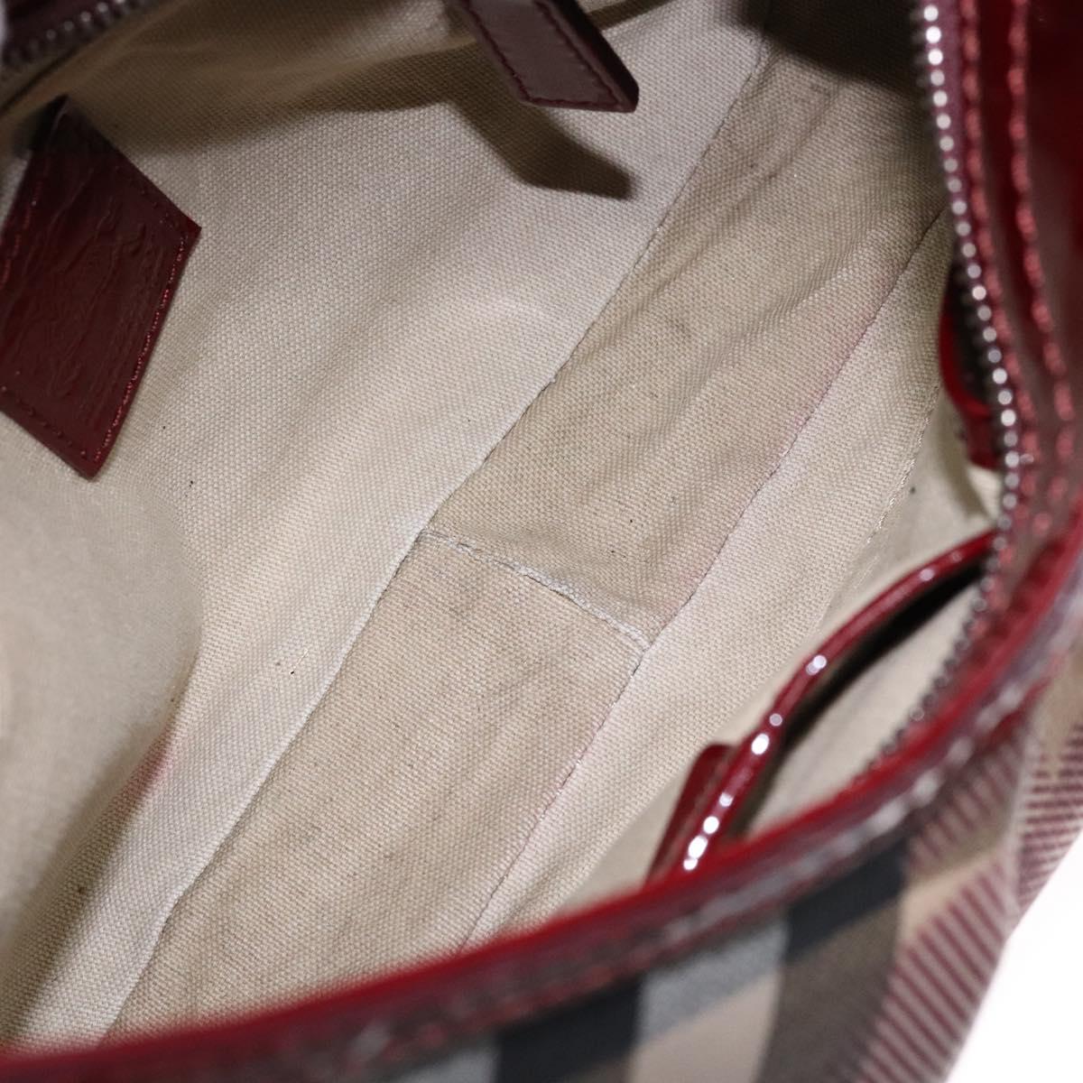 BURBERRY Nova Check Shoulder Bag PVC Beige Auth 140319