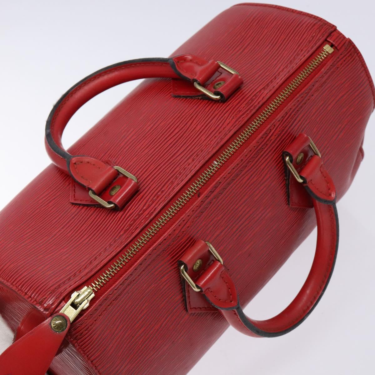 LOUIS VUITTON Epi Speedy 25 Hand Bag Castilian Red M43017 LV Auth 140324