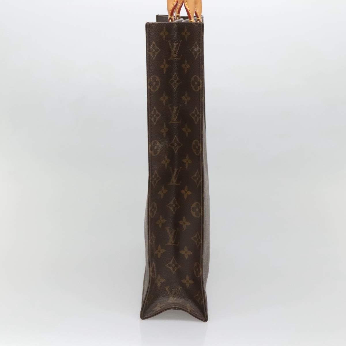 LOUIS VUITTON Monogram Sac Plat Hand Bag M51140 LV Auth 140332