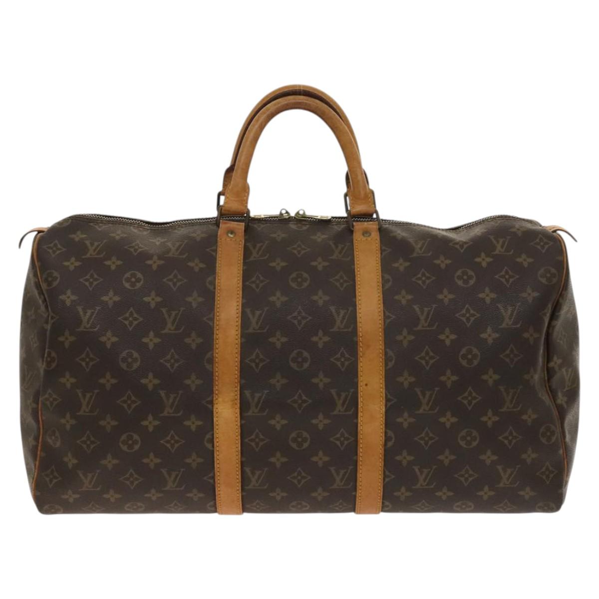LOUIS VUITTON Monogram Keepall 50 Boston Bag M41426 LV Auth 140334