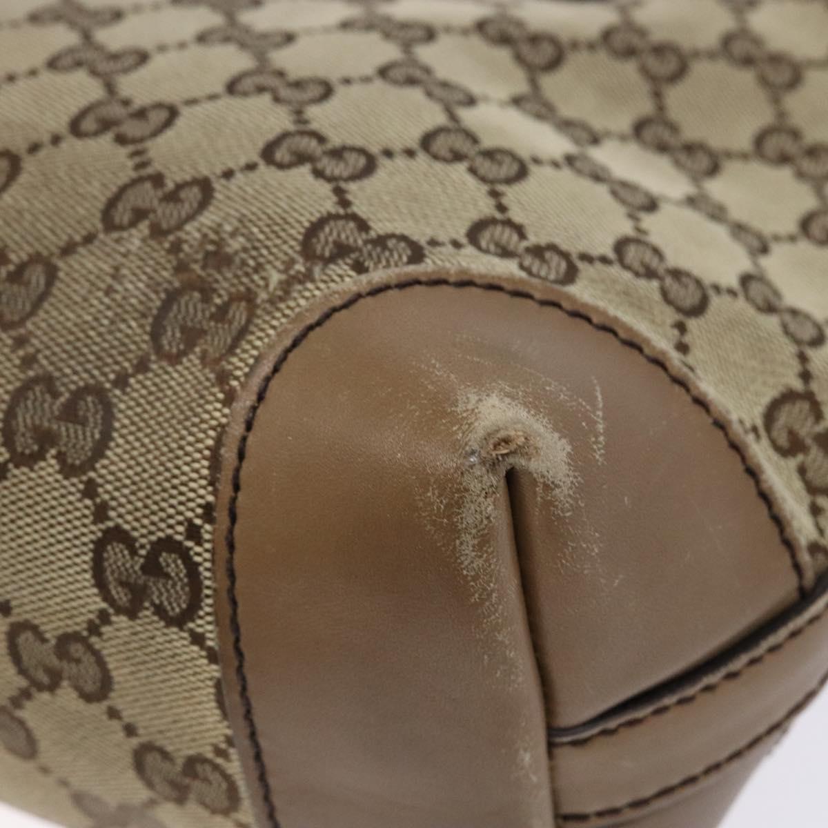 GUCCI GG Canvas Tote Bag Beige Gold 269878 Auth 140339