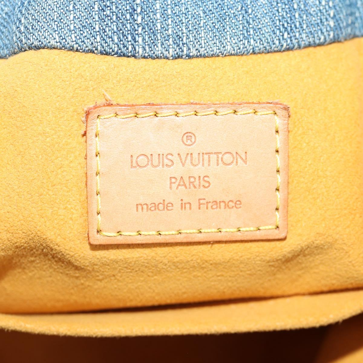 LOUIS VUITTON Monogram denim Preity Hand Bag Blue M95020 LV Auth 140355V