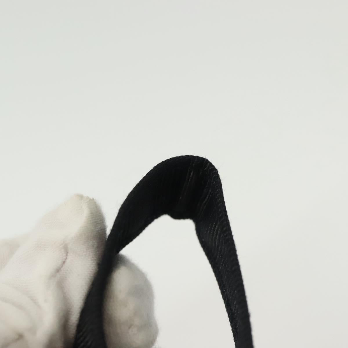 CELINE Pouch Nylon Black Gold Auth 140367