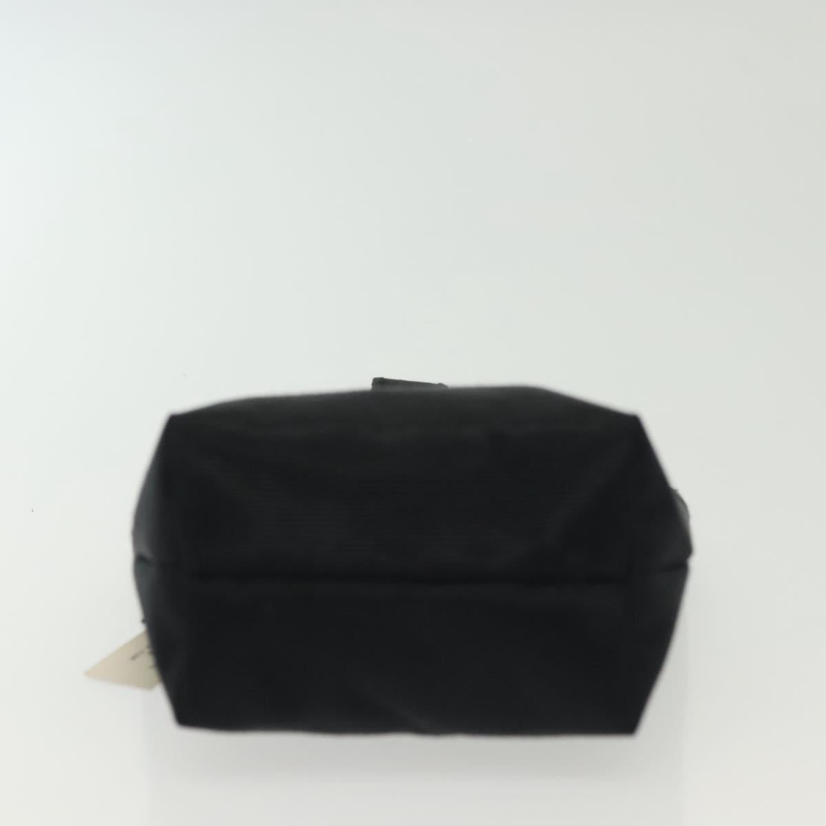 CELINE Pouch Nylon Black Gold Auth 140367