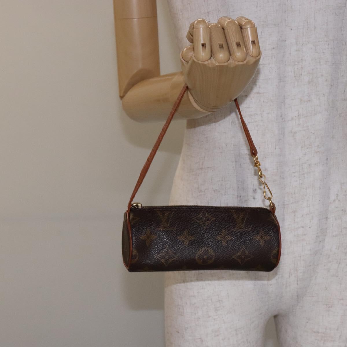 LOUIS VUITTON Monogram Papillon Pouch LV Auth 140372