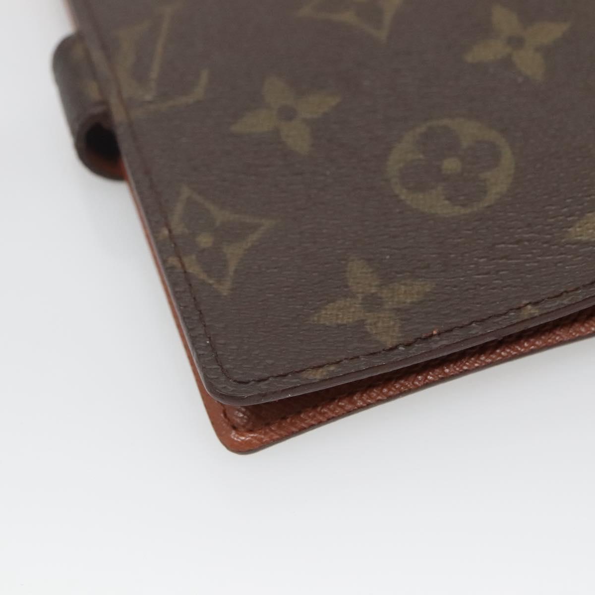 LOUIS VUITTON Monogram Agenda PM Day Planner Cover R20005 LV Auth 140373