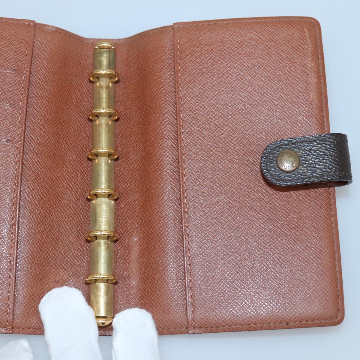 LOUIS VUITTON Monogram Agenda PM Day Planner Cover R20005 LV Auth 140373