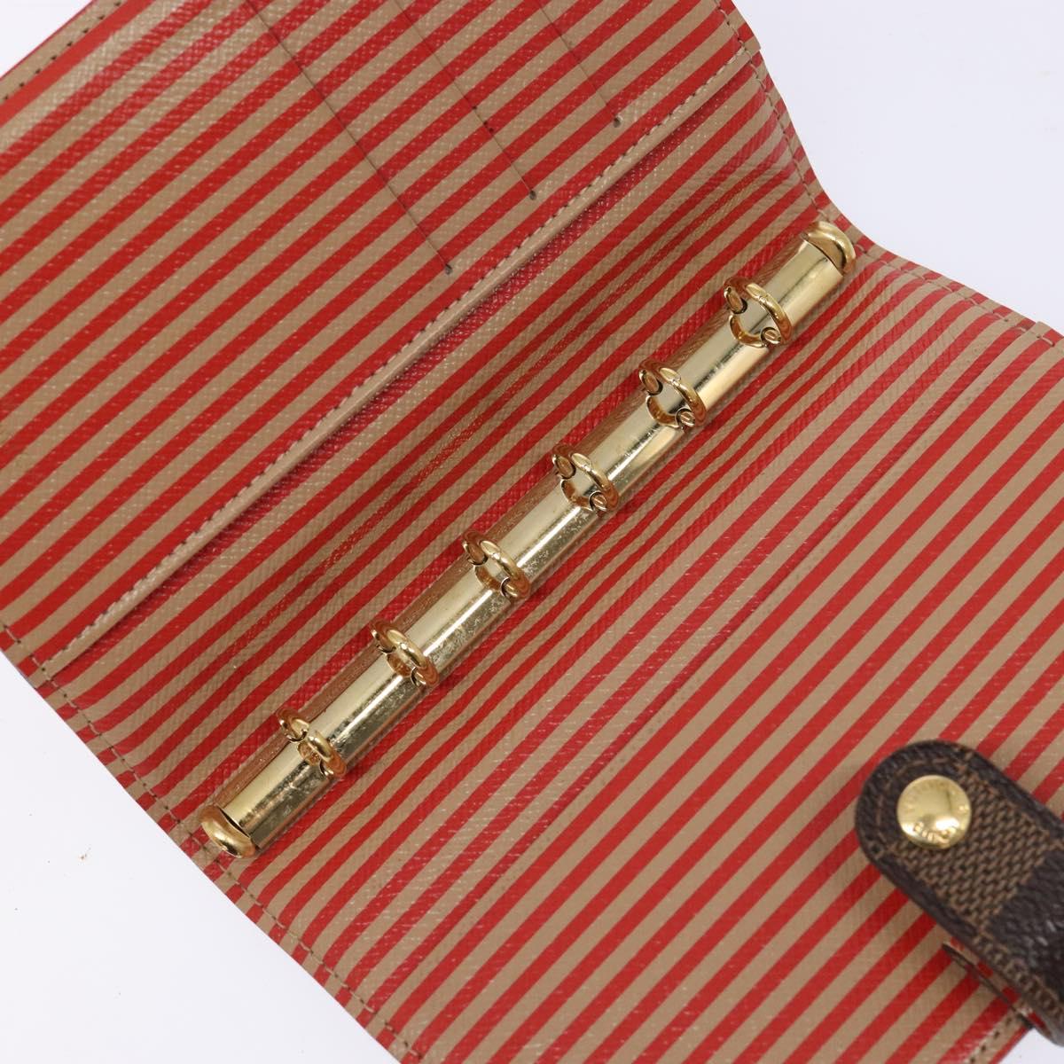 LOUIS VUITTON Damier Ebene Trunk Agenda PM Day Planner Cover R20029 Auth 140374