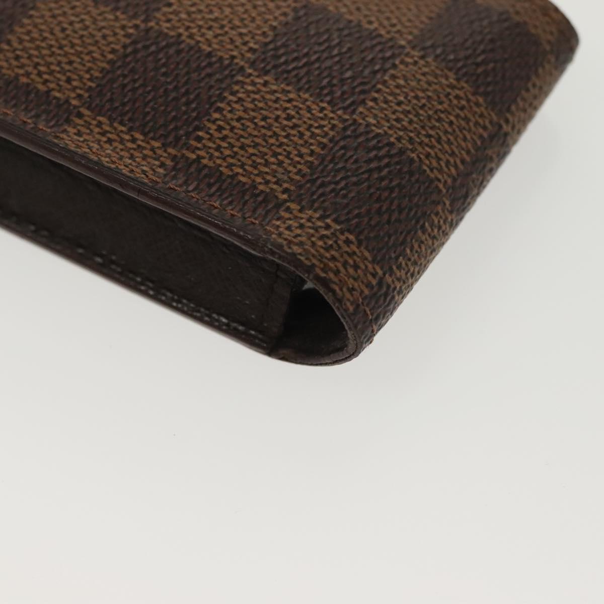 LOUIS VUITTON Damier Ebene Etui Cigarette Case N63024 LV Auth 140376