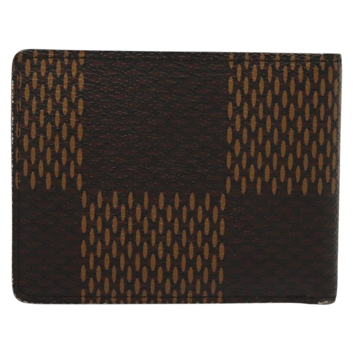 LOUIS VUITTON Damier Ebene Giant NIGO Portefeuille Multripru N60396 Auth 140381