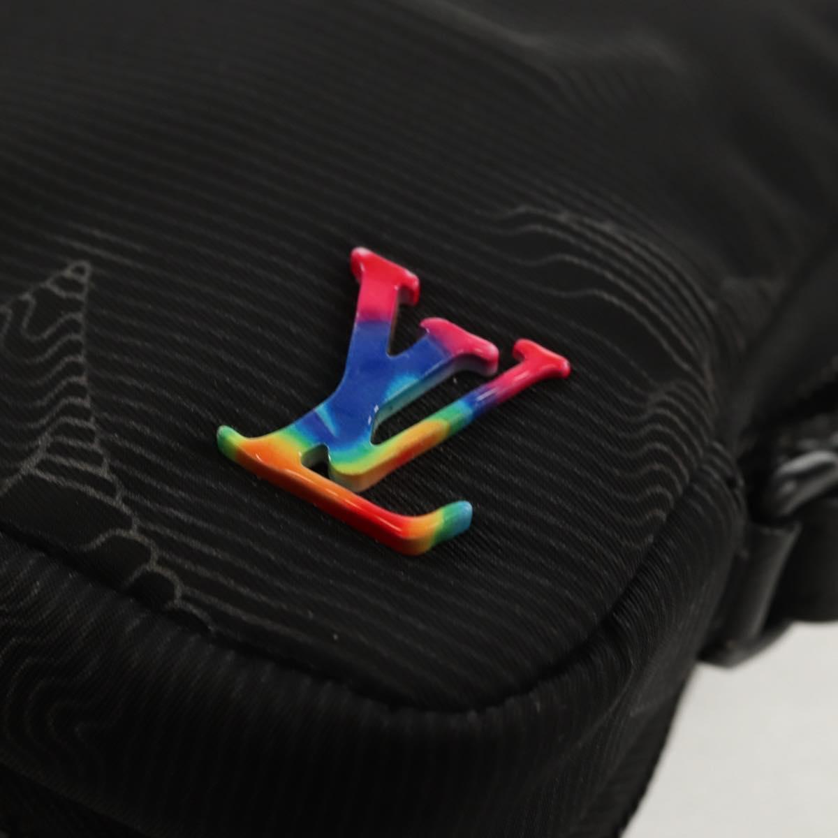 LOUIS VUITTON 3D Monogram Double Phone Pouch Black M80141 LV Auth 140387M