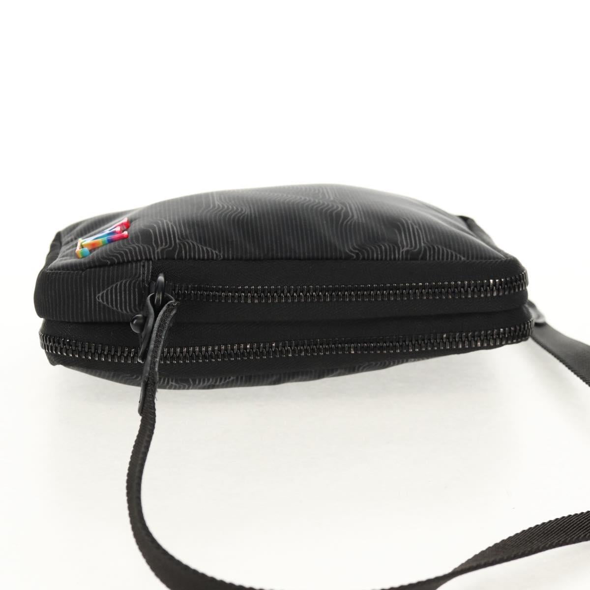 LOUIS VUITTON 3D Monogram Double Phone Pouch Black M80141 LV Auth 140387M