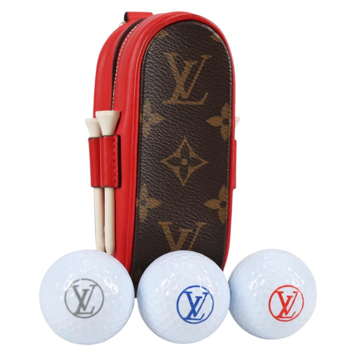 LOUIS VUITTON Monogram Booklet Set Golf Andrews Golf Ball GI0297 LV Auth 140390