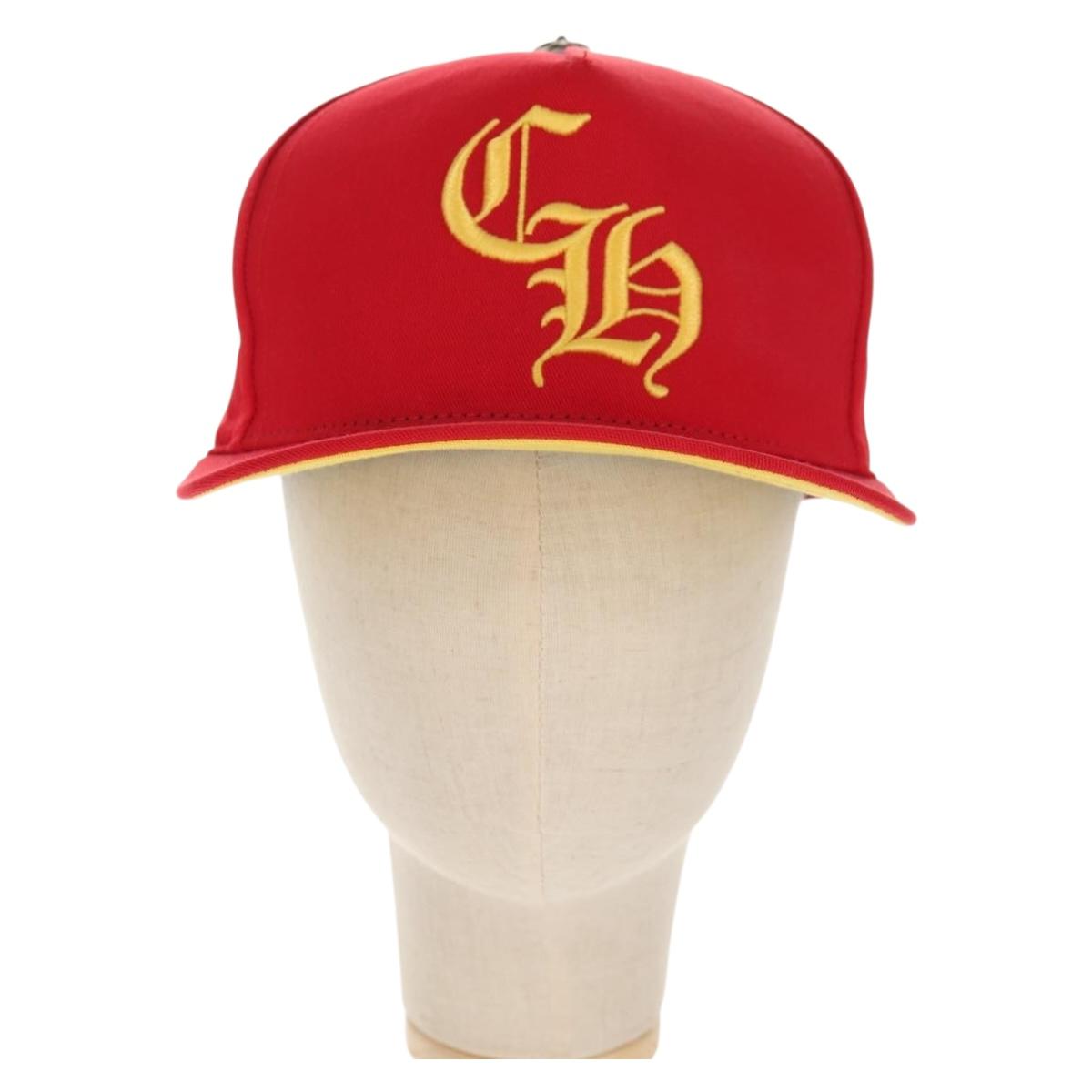 Chrome Hearts Cross Ball CH Embroidery Baseball Cap Cap Cotton Red Auth 140398M