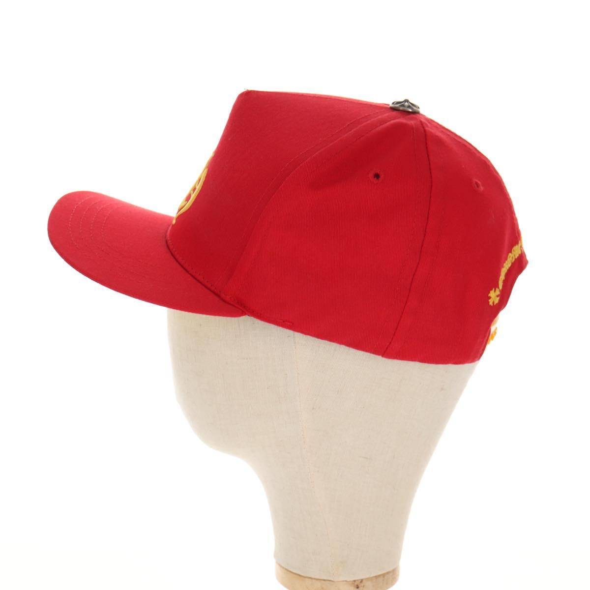 Chrome Hearts Cross Ball CH Embroidery Baseball Cap Cap Cotton Red Auth 140398M