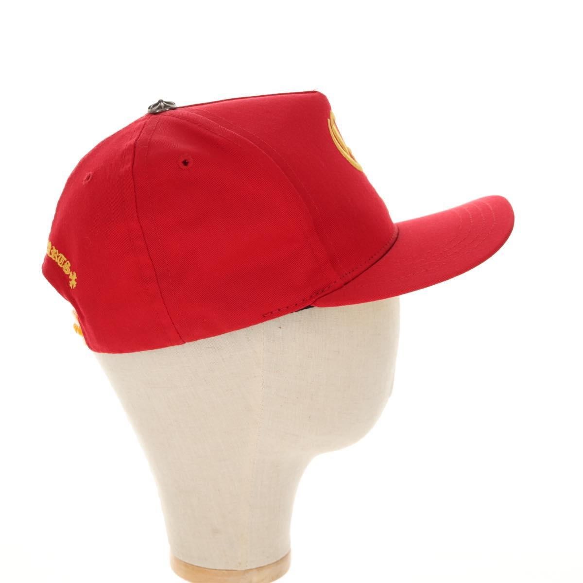 Chrome Hearts Cross Ball CH Embroidery Baseball Cap Cap Cotton Red Auth 140398M