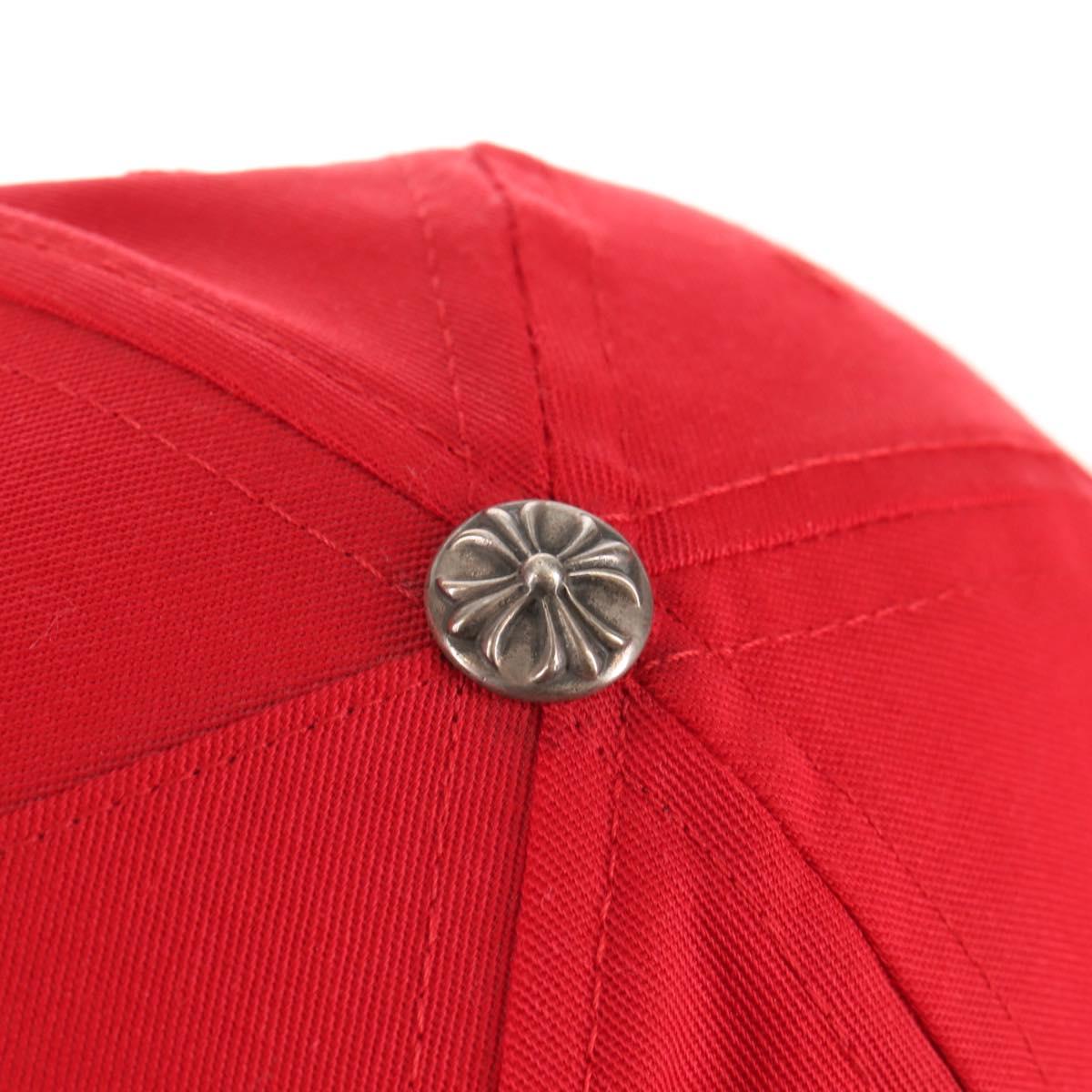 Chrome Hearts Cross Ball CH Embroidery Baseball Cap Cap Cotton Red Auth 140398M