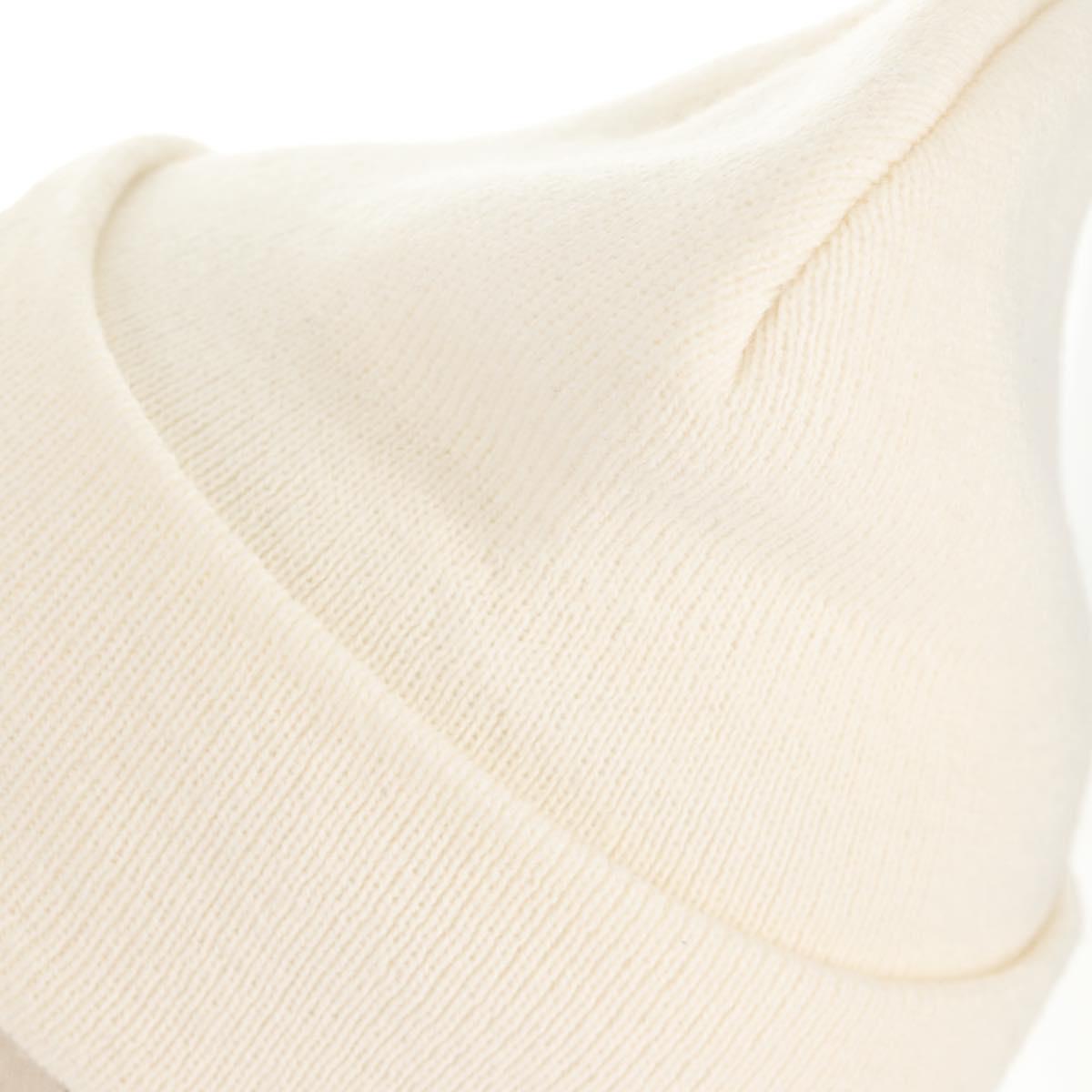 Chrome Hearts CH Plus Stitch Acrylic Beanie Cap Acrylic White Auth 140399M