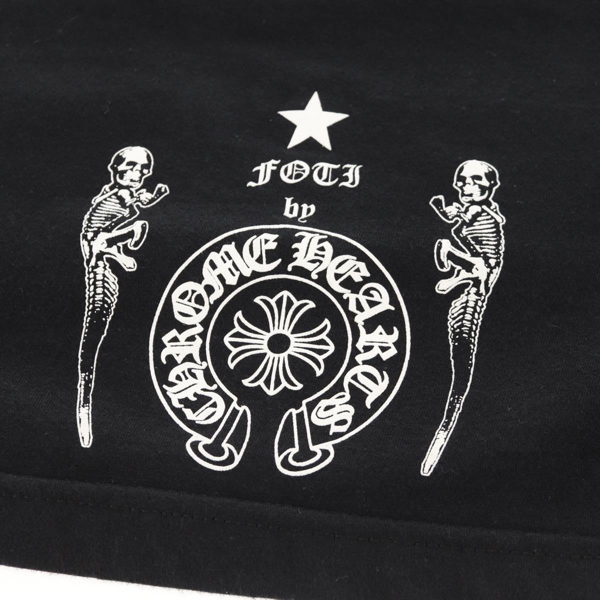 Chrome Hearts FOTI Horseshoe Short sleeved T-shirt Cotton Black Auth 140400M