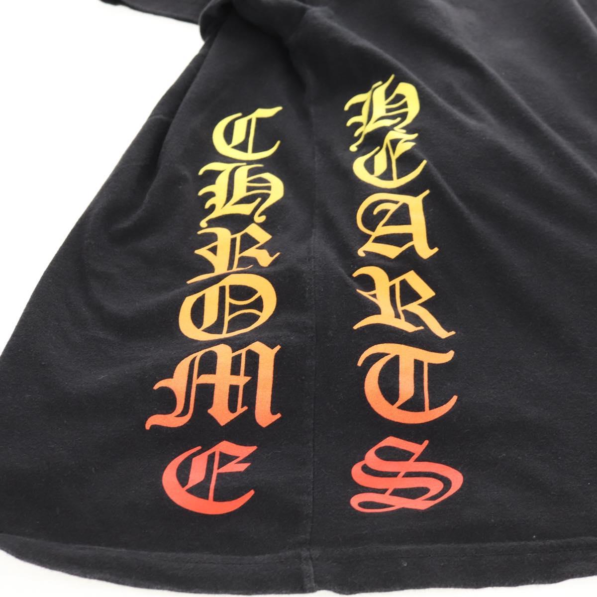 Chrome Hearts Neck Side Logo Horseshoe T-shirt Cotton Black Auth 140402M