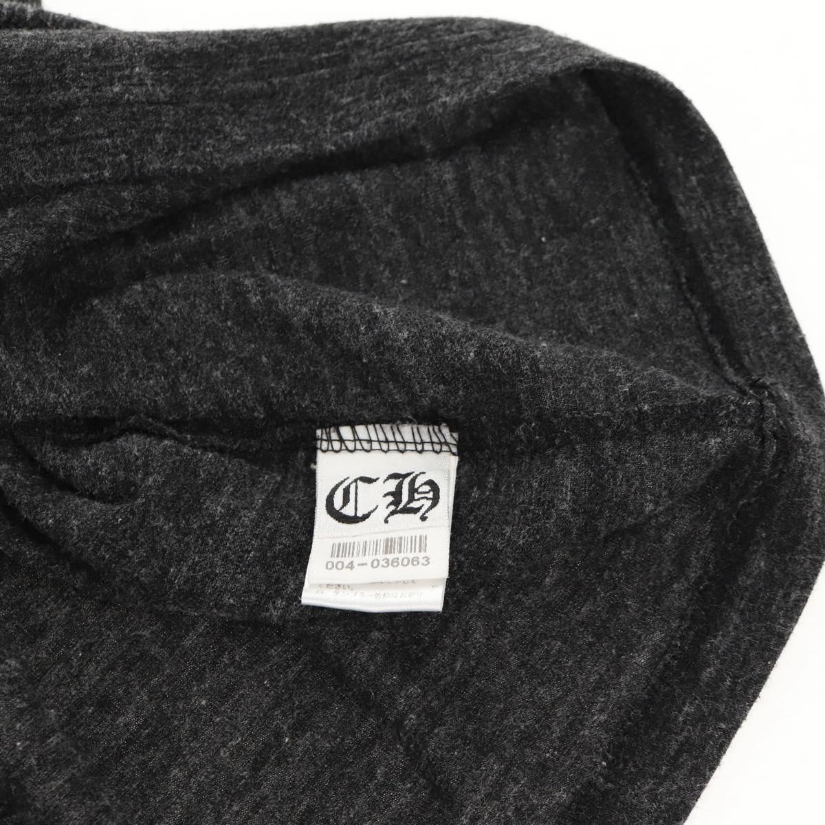 Chrome Hearts Horseshoe V neck Short sleeved T-shirt Polyester Gray Auth 140403M