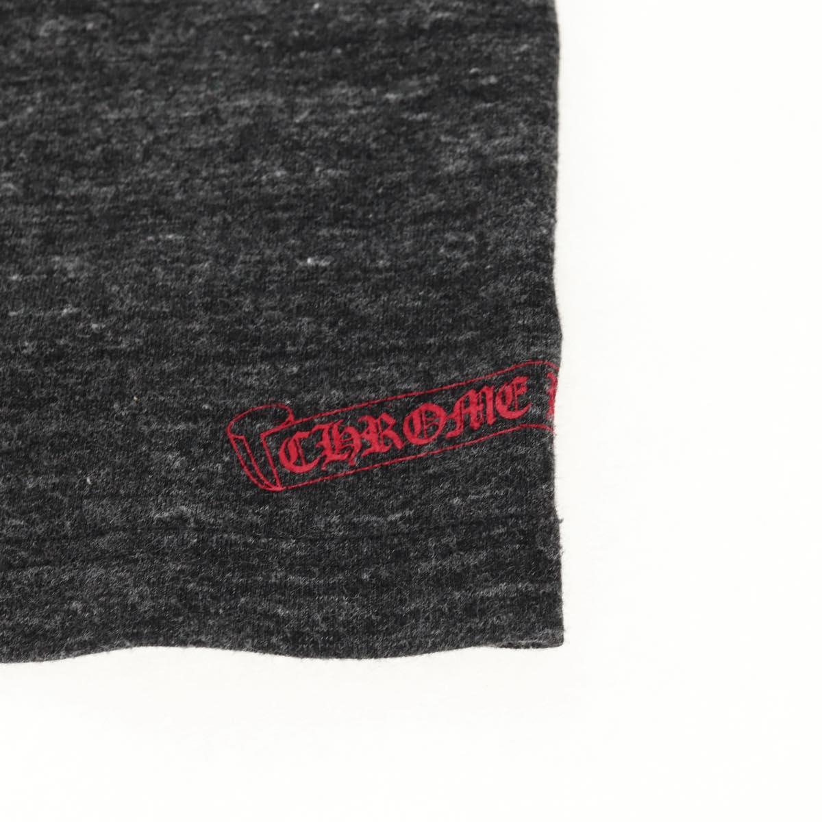 Chrome Hearts Horseshoe V neck Short sleeved T-shirt Polyester Gray Auth 140403M