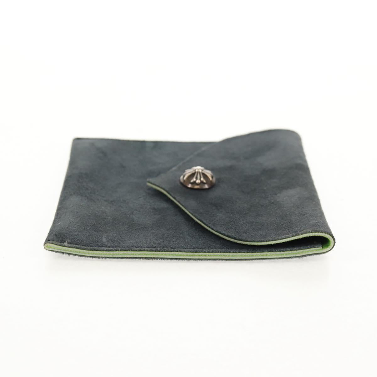 Chrome Hearts Pouch Suede Gray Auth 140404M