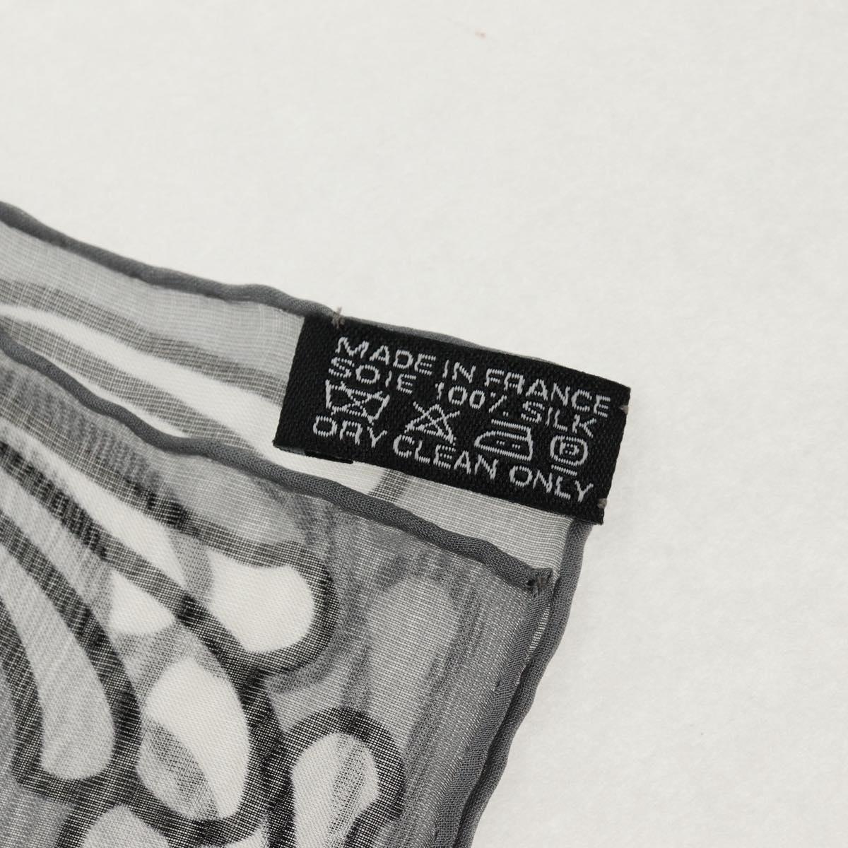 Chrome Hearts Framed Silk Scarf Silk Black Auth 140405M