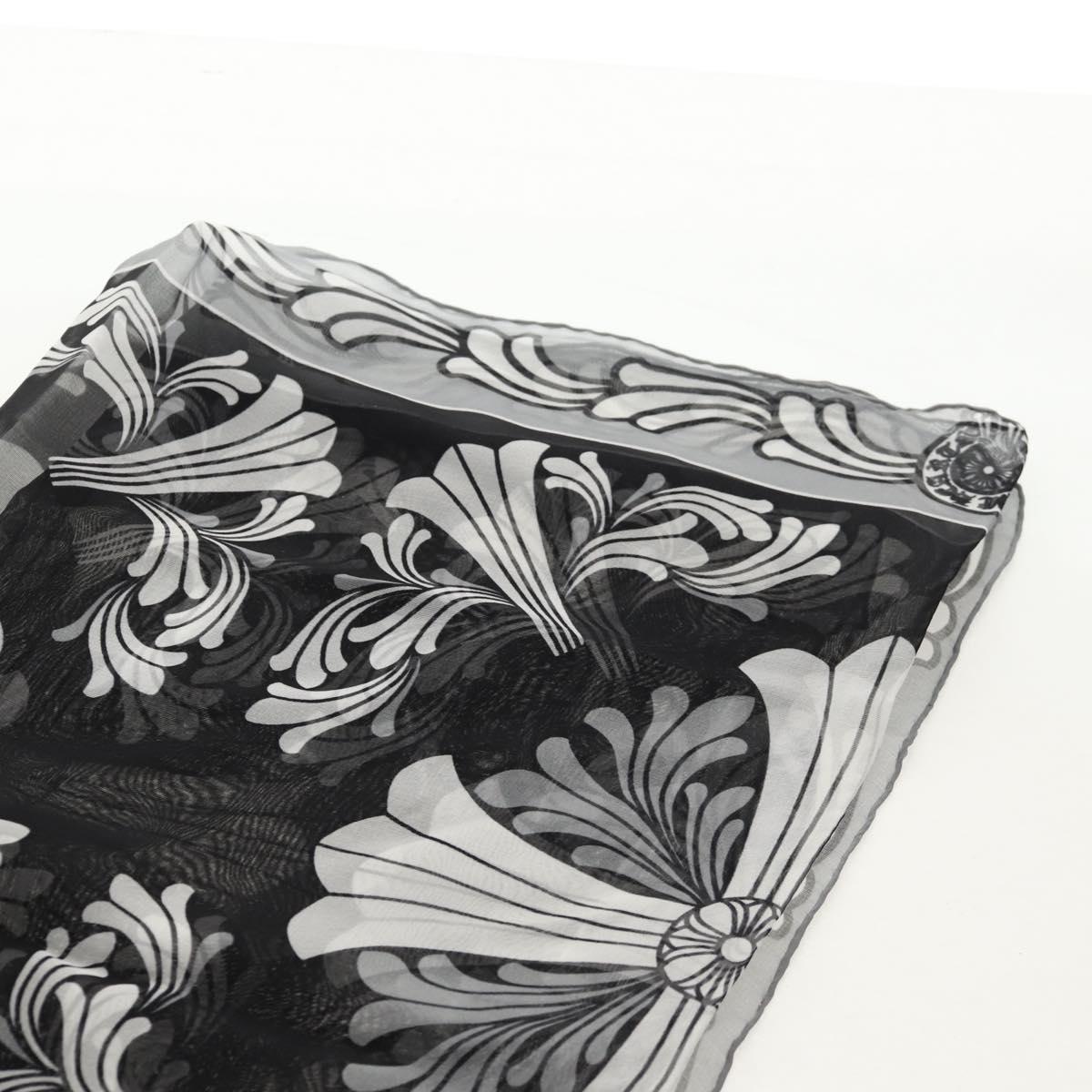 Chrome Hearts Framed Silk Scarf Silk Black Auth 140405M