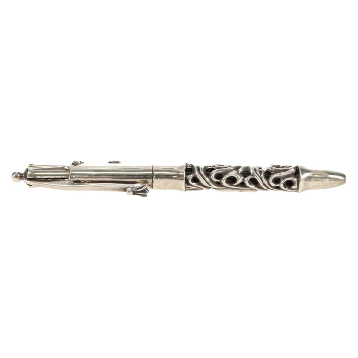 Chrome Hearts 4COLOR PEN FILIGREE CH PLUS Ballpoint Ag925 Silver Auth 140406M