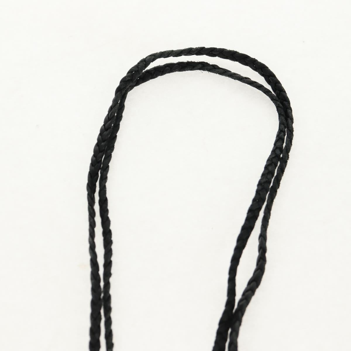 Chrome Hearts BS Flare Pendant/W Leather Braid Ag925 Silver Auth 140412M