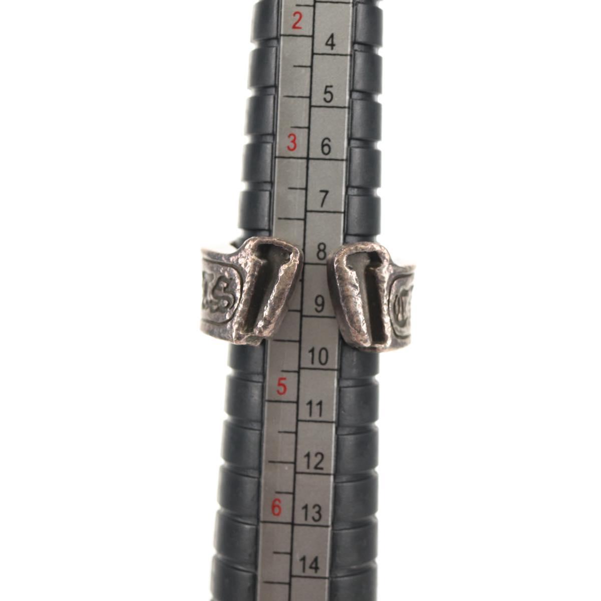 Chrome Hearts Large Scroll Label Ring Ag925 Silver Auth 140414M