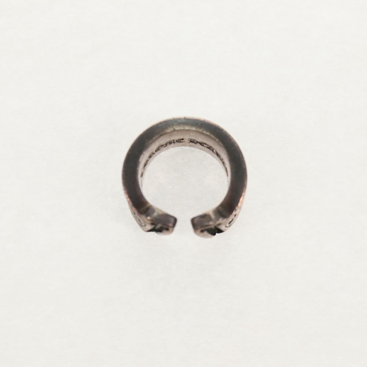 Chrome Hearts Large Scroll Label Ring Ag925 Silver Auth 140414M