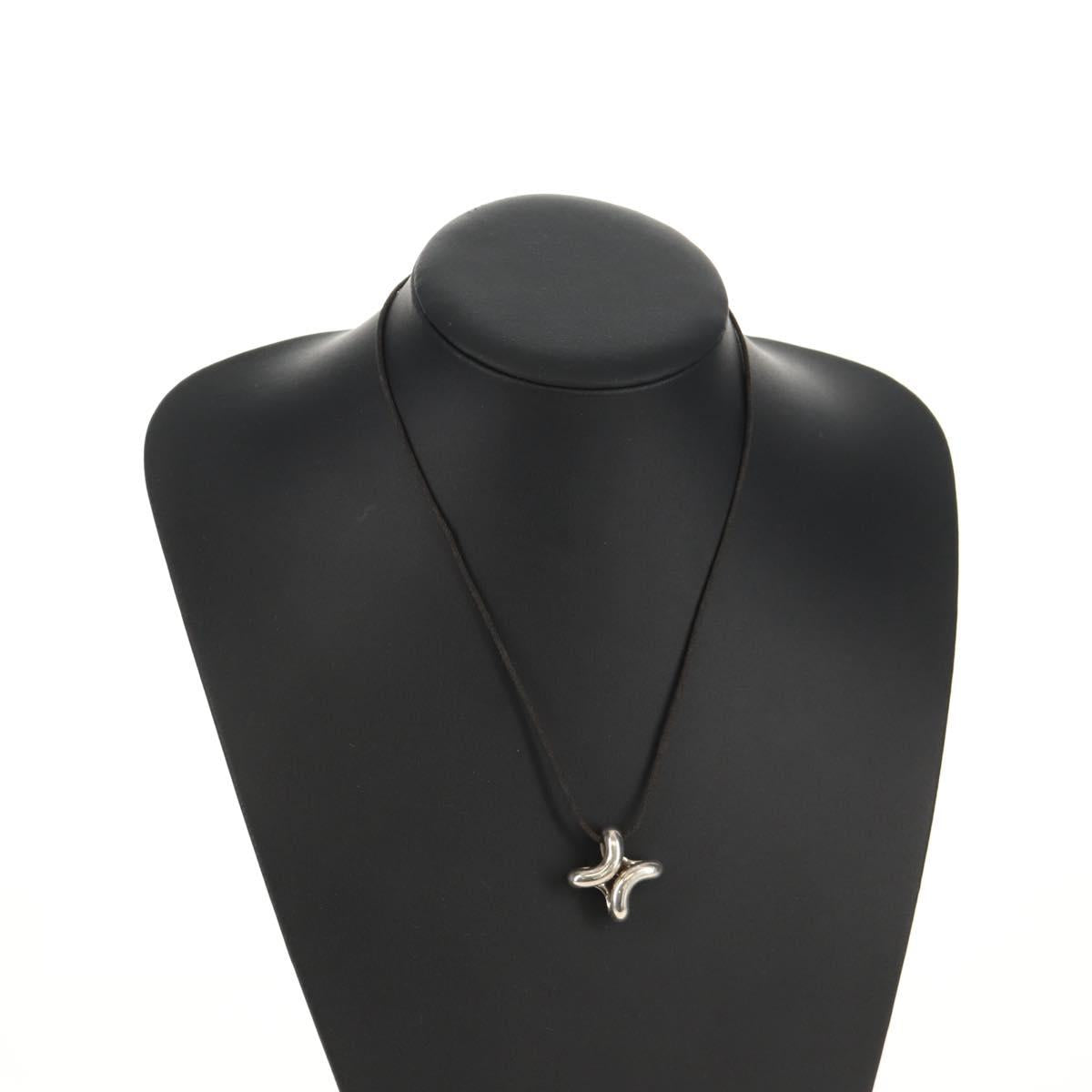 HERMES Lima Necklace Ag925 Silver Auth 140415M