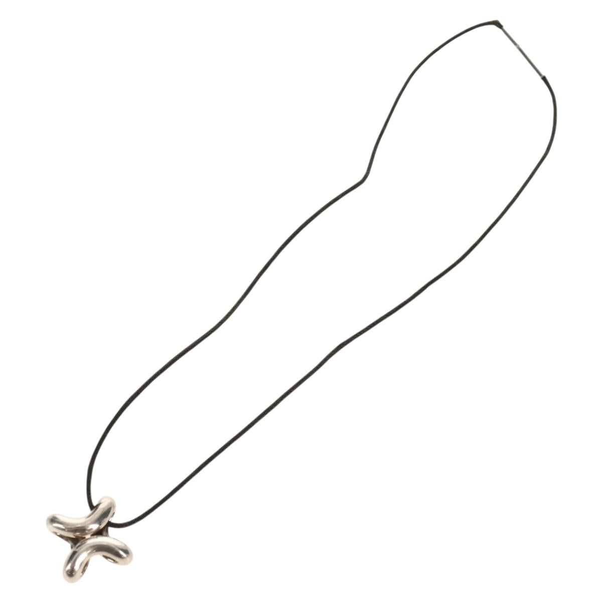 HERMES Lima Necklace Ag925 Silver Auth 140415M