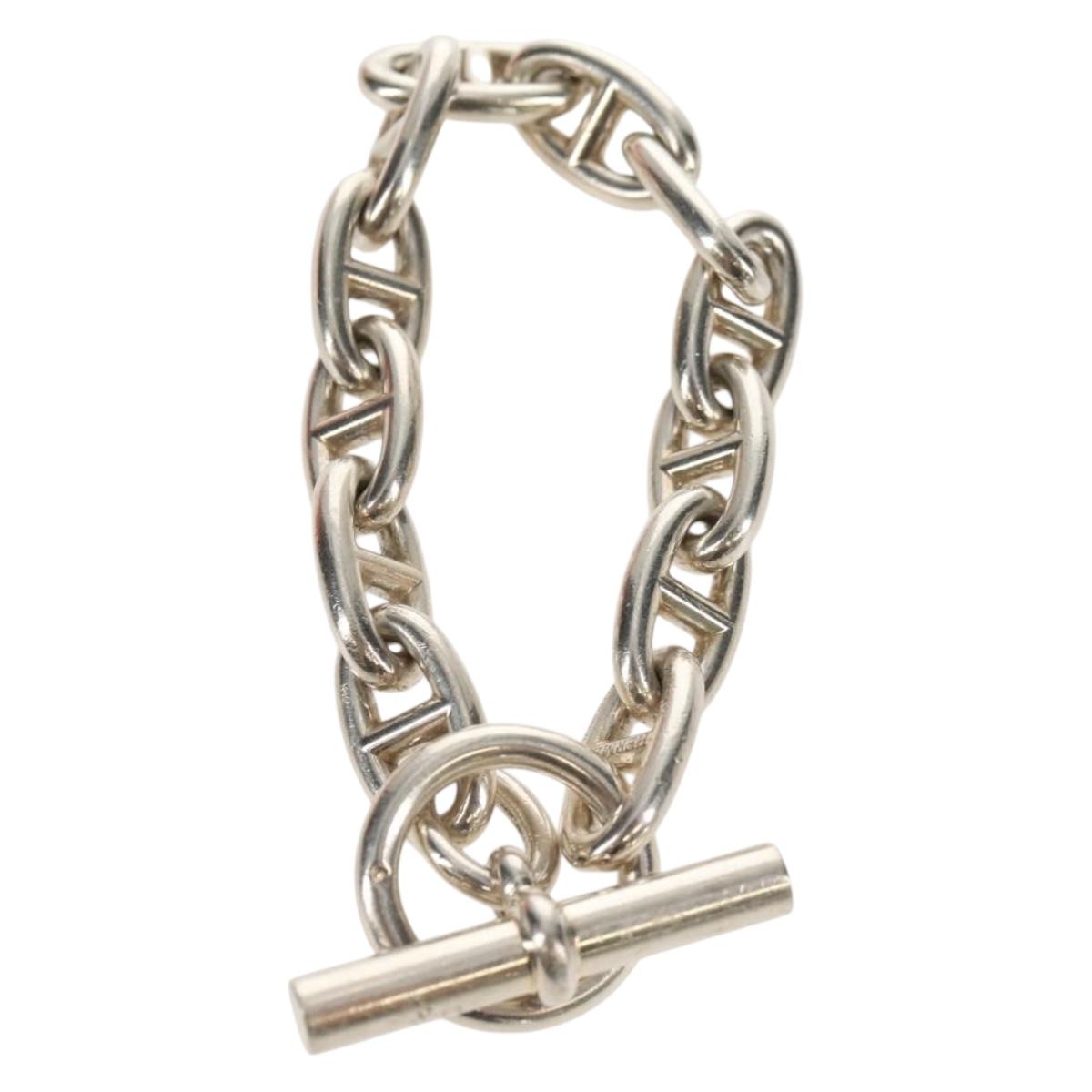 HERMES Chaine D'Ancre GM Bracelet Ag925 12 Links Silver Auth 140416M