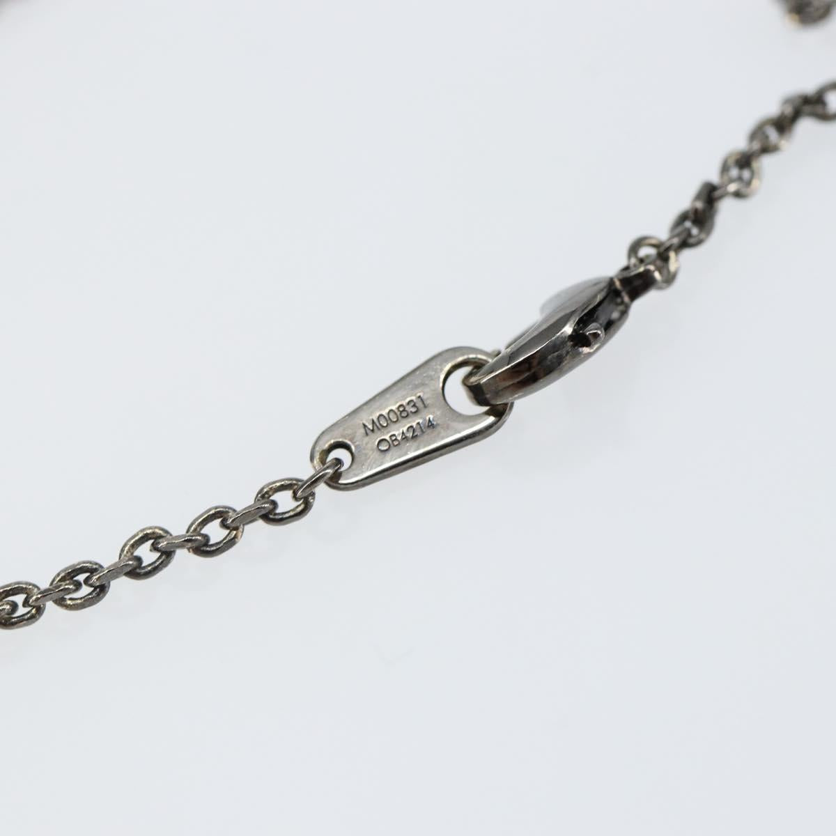 LOUIS VUITTON Pendant Vivienne S00 Necklace metal Black M00831 LV Auth 140421