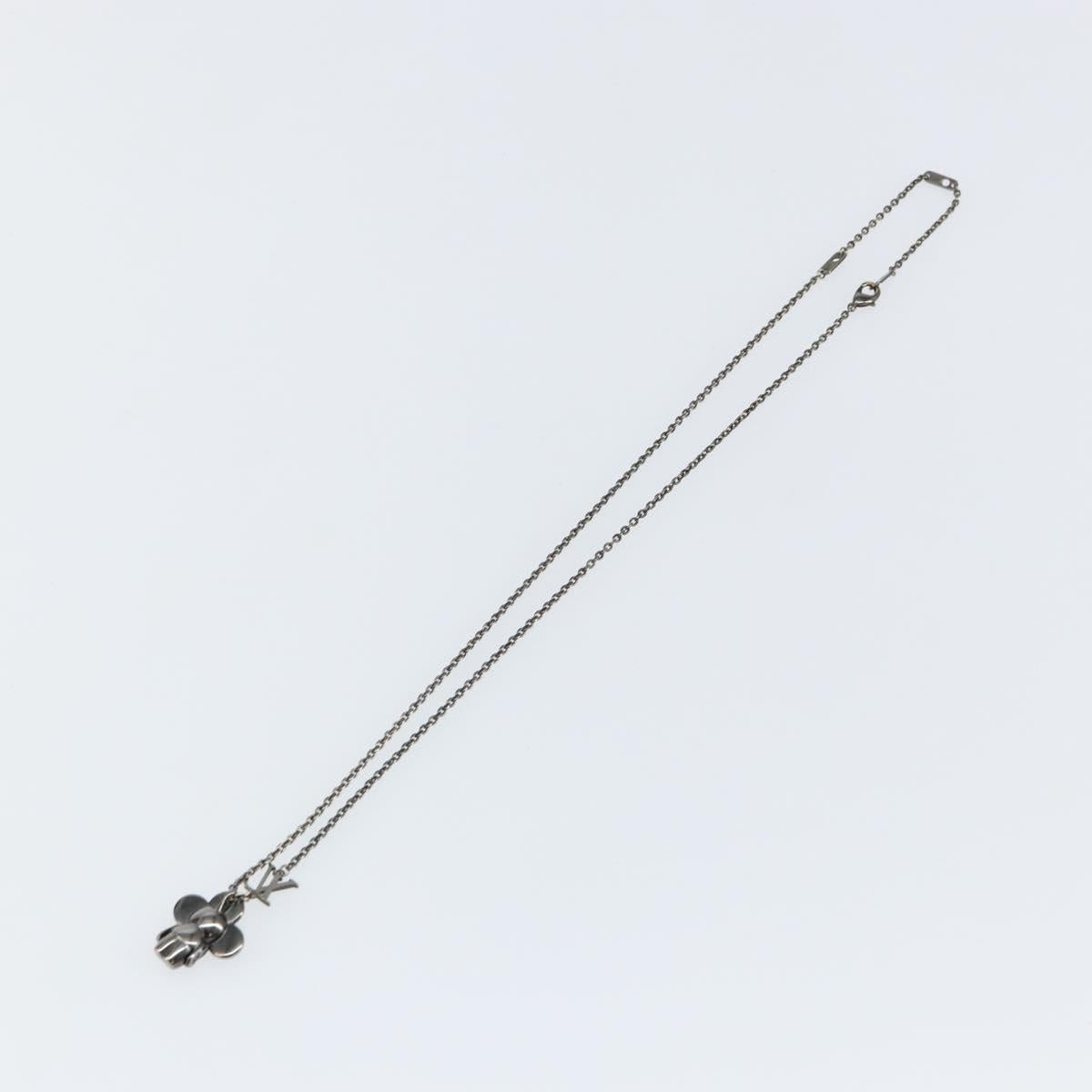 LOUIS VUITTON Pendant Vivienne S00 Necklace metal Black M00831 LV Auth 140421