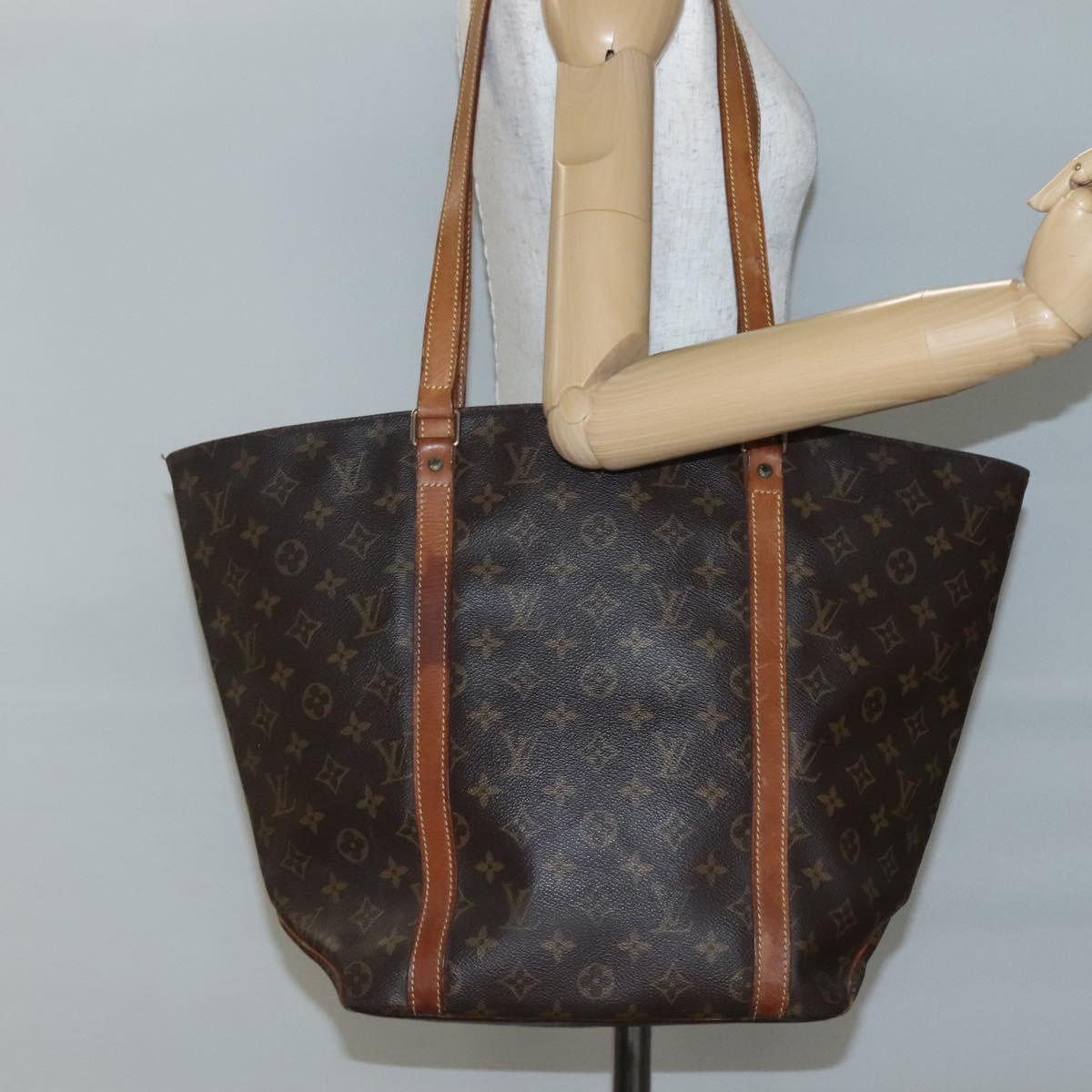 LOUIS VUITTON Monogram Sac Shopping Tote Bag M51108 LV Auth 140435