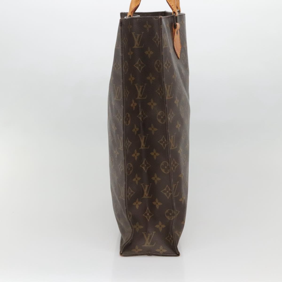 LOUIS VUITTON Monogram Sac Plat Hand Bag M51140 LV Auth 140437