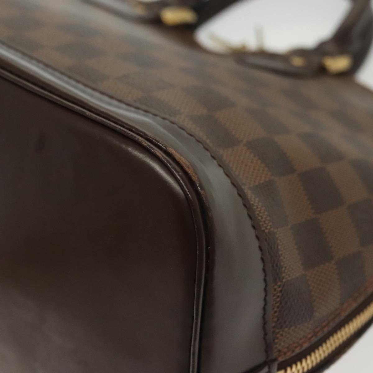 LOUIS VUITTON Damier Ebene Alma Hand Bag N51131 LV Auth 140459