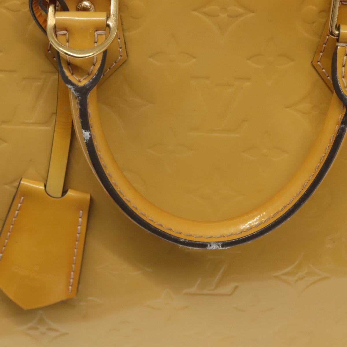 LOUIS VUITTON Monogram Vernis Alma PM Hand Bag Rose Angelique M90062 Auth 140466