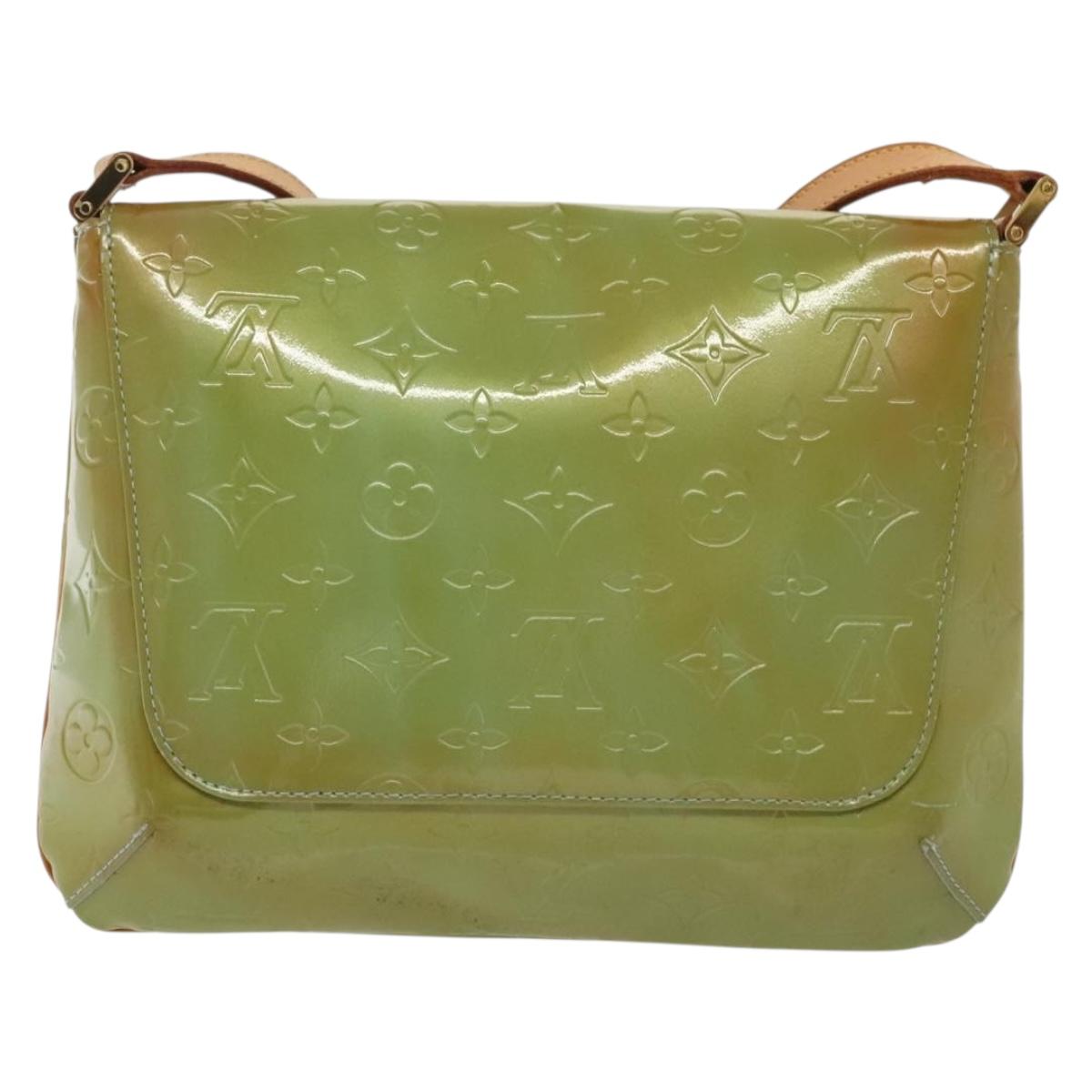 LOUIS VUITTON Monogram Vernis Thompson Street Bag Baby Blue M91009 Auth 140467