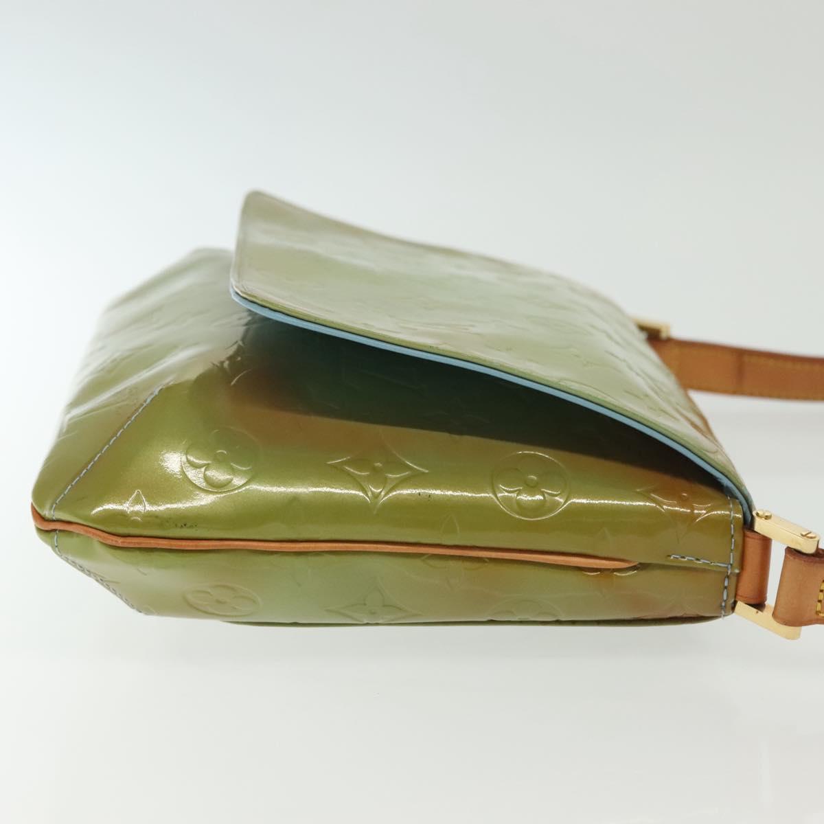 LOUIS VUITTON Monogram Vernis Thompson Street Bag Baby Blue M91009 Auth 140467