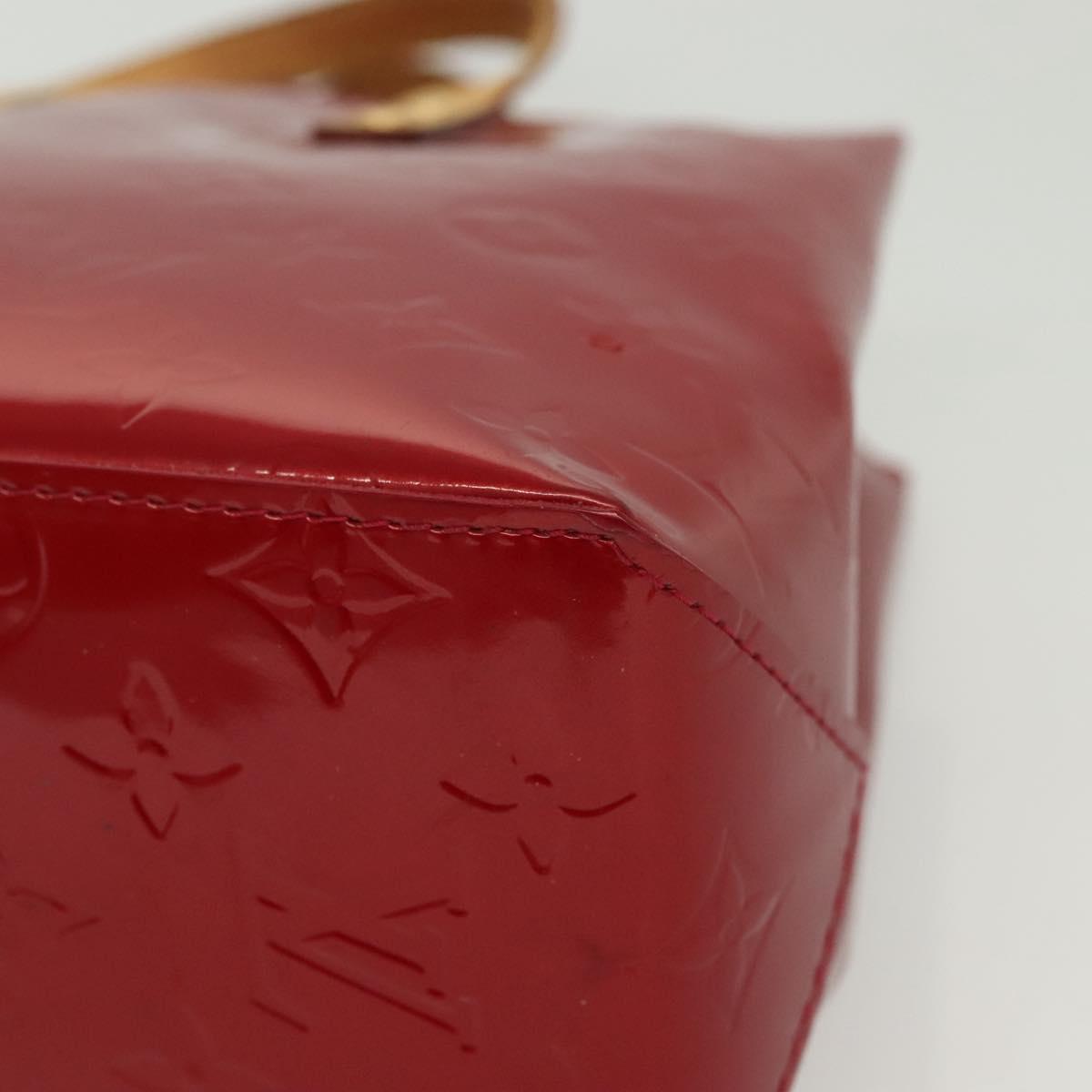 LOUIS VUITTON Monogram Vernis Reade PM Hand Bag Pomme D'amour M91990 Auth 140468